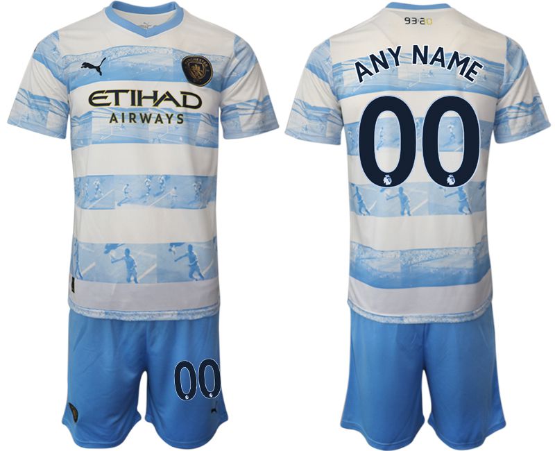 Men 2022-2023 Club Manchester City blue customized Soccer Jersey